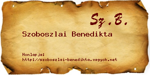 Szoboszlai Benedikta névjegykártya